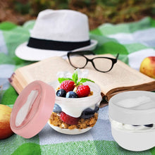 Load image into Gallery viewer, 4-Piece: 20 Oz Oat Containers with Lids and Folding Spoons
