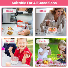 Load image into Gallery viewer, 4-Piece: 20 Oz Oat Containers with Lids and Folding Spoons
