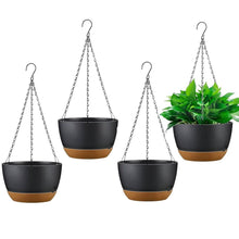 Load image into Gallery viewer, 4-Piece: 9.64" Diameter Hanging Planter with Drainage Holes
