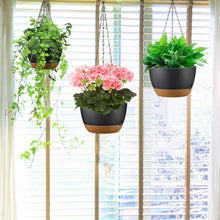 Load image into Gallery viewer, 4-Piece: 9.64" Diameter Hanging Planter with Drainage Holes
