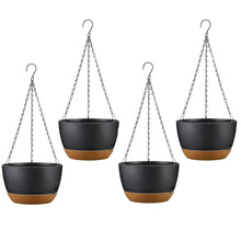 Load image into Gallery viewer, 4-Piece: 9.64" Diameter Hanging Planter with Drainage Holes
