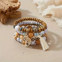 Load image into Gallery viewer, 4-Piece Set: Creative Bohemian Bracelet, Layered Beaded Stretchable Bracelet
