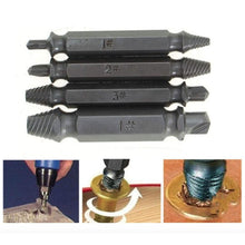 Load image into Gallery viewer, 4-Piece Set: DrillPro Double-Sided Damaged Screw Extractors
