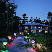Load image into Gallery viewer, 4-Piece: Solar Diamond LED Light Pathway Stake Decorative Lamp
