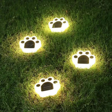 Load image into Gallery viewer, 4-Pieces: Cute Paw-Shaped Solar Lawn Lights
