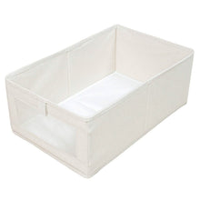 Load image into Gallery viewer, 4-Pieces: Foldable Linen Clothing Storage Bin with Visible Clear Window
