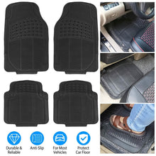 Load image into Gallery viewer, 4-Pieces: Heavy Duty PVC Rubber Automotive Floor Mats with Trimmable Design
