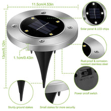 Load image into Gallery viewer, 4-Pieces: Solar Waterproof Ground Light
