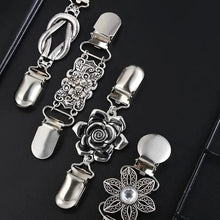 Load image into Gallery viewer, 4-Pieces: Vintage Sweater Shawl Clips Retro Cardigan Collar Clips
