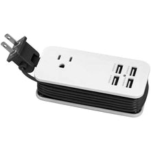 Load image into Gallery viewer, 4 Port USB with Single AC Extendable Wire Charging Station
