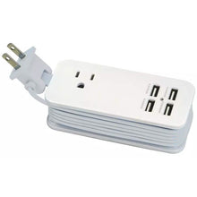 Load image into Gallery viewer, 4 Port USB with Single AC Extendable Wire Charging Station
