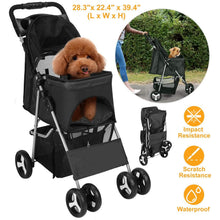 Load image into Gallery viewer, 4 Wheels Pet Foldable Stroller
