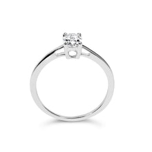 Load image into Gallery viewer, 14K White Gold 1/2 Cttw Oval Lab Grown Diamond 4 Prong Solitaire Engagement Ring (F-G Color, VS2-SI1 Clarity) - Size 7
