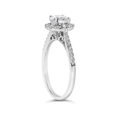 Load image into Gallery viewer, 14K White Gold 1.00 Cttw Lab-Grown Diamond Oval Shaped Halo Engagement Ring (F-G Color, VS1-VS2 Clarity) - Ring Size 7
