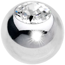 Load image into Gallery viewer, 3mm Stainless Steel Clear Gem Replacement Ball
