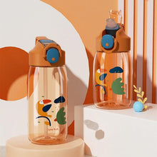 Load image into Gallery viewer, 400ml/550ml High Quality  Material Kids Water Bottle With Straw Leak-Proof BPA Free Durable Plastic Drinking Bottle Cute Water Bottle with Sipper, Water Bottle for Kids Sipper Bottle for Kids - Anti-Leak Cartoon Kids Water Bottle for Kids
