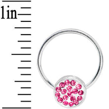 Load image into Gallery viewer, 16G 5/8 Pink Gem Circle Crystal Ice Captive Ring
