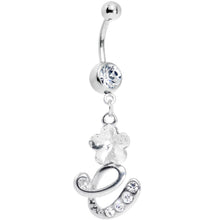Load image into Gallery viewer, Crystalline Gem Flower Flourish Belly Ring
