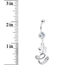 Load image into Gallery viewer, Crystalline Gem Flower Flourish Belly Ring
