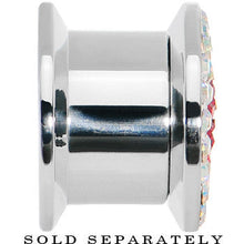 Load image into Gallery viewer, 1/2 Stainless Steel Aurora Gem Red Heart Screw Fit Plug
