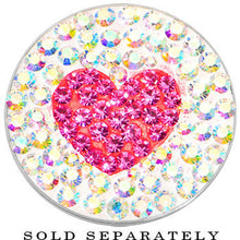 Load image into Gallery viewer, 20mm Stainless Steel Aurora Gem Pink Heart Screw Fit Plug
