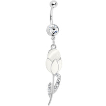 Load image into Gallery viewer, Crystalline Gem Tulip Globe Flower Belly Ring
