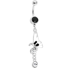 Load image into Gallery viewer, Dark Nature Butterfly Drop Belly Ring
