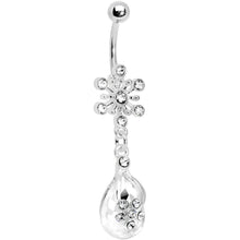 Load image into Gallery viewer, Crystalline Gem Explosion Teardrop Flower Belly Ring
