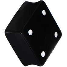 Load image into Gallery viewer, 18mm Black Acrylic Square Dice Saddle Plug
