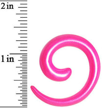 Load image into Gallery viewer, 2G Hyacinth Pink Metallic Pearl Acrylic Spiral Taper
