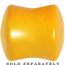 Load image into Gallery viewer, 1/2 Honey Yellow Metallic Pearl Acrylic Saddle Plug
