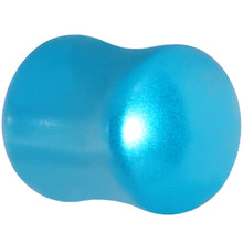 Load image into Gallery viewer, 1/2 Azure Blue Metallic Pearl Acrylic Saddle Plug

