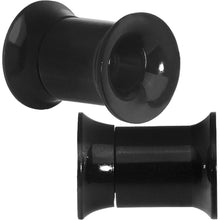 Load image into Gallery viewer, 2G Anodized Titanium Black Double Flare Screw Fit Tunnel
