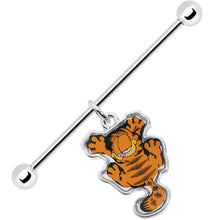 Load image into Gallery viewer, 38mm Dangling Garfield Industrial Barbell
