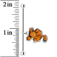 Load image into Gallery viewer, 38mm Dangling Garfield Industrial Barbell
