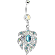 Load image into Gallery viewer, Aurora Gem Sea Flower Belly Ring
