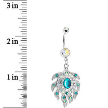Load image into Gallery viewer, Aurora Gem Sea Flower Belly Ring
