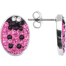 Load image into Gallery viewer, Ferido Crystal Pink Ladybug Stud Earrings
