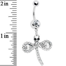 Load image into Gallery viewer, Crystalline Gem Fancy Wing Dragonfly Belly Ring
