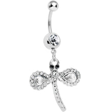 Load image into Gallery viewer, Crystalline Gem Fancy Wing Dragonfly Belly Ring
