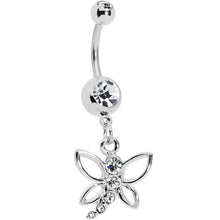 Load image into Gallery viewer, Crystalline Gem Journey Flutter Butterfly Belly Ring
