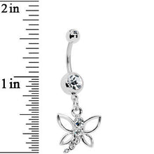 Load image into Gallery viewer, Crystalline Gem Journey Flutter Butterfly Belly Ring
