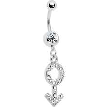 Load image into Gallery viewer, Crystalline Male Symbol Belly Ring
