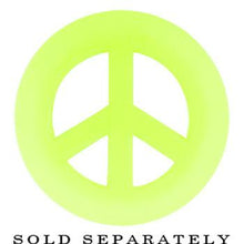 Load image into Gallery viewer, Neon Yellow Silicone Peace Sign Tunnel 0G to 14mm

