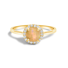 Load image into Gallery viewer, 10K White Gold Purple Amethyst and 1/10 Cttw Diamond Halo Ring
