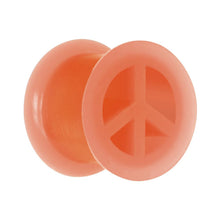Load image into Gallery viewer, Neon Silicone Peace Sign Tunnel 00G to 14mm
