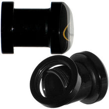 Load image into Gallery viewer, 2G  Black Acrylic Batman Logo Screw Fit Plug Set

