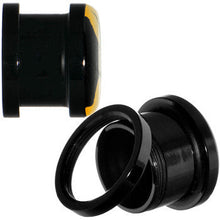 Load image into Gallery viewer, 7/16 Black Acrylic Batman Screw Fit Plug Set
