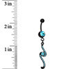 Load image into Gallery viewer, Aqua Double Swirl Belly Ring
