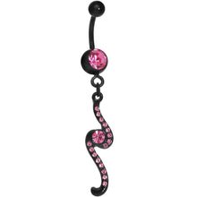 Load image into Gallery viewer, Pink Double Swirl Belly Ring
